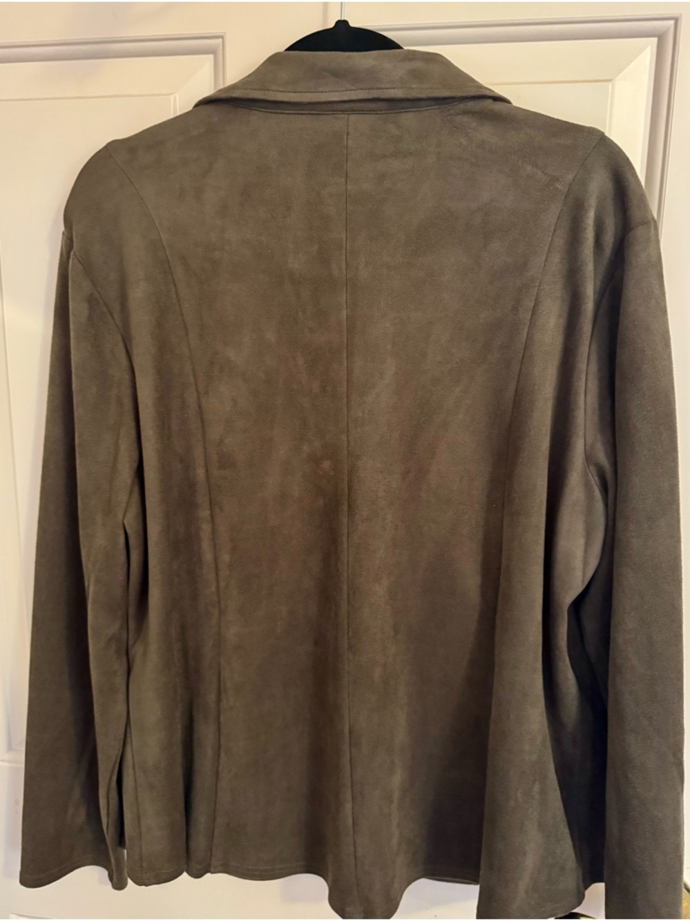 **NWT** Style & Co. Olive Suede-Look Moto Zip Jacket XL - Picture 5 of 11
